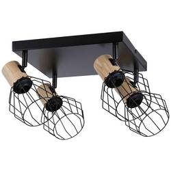 Paulmann Lanka 66769 Wandstrahler E14 Schwarz, Holz (hell)