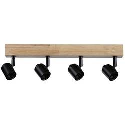 Paulmann Arvid 66773 Wandstrahler E27 Schwarz, Holz (hell)