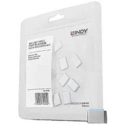 LINDY USB-C® Port Schloss 10er Set Blau Schlüsselschloss ohne Schlüssel 40466