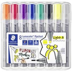 STAEDTLER Lumocolor Flipchart-Marker 5,0 mm Mehrfarbig Nachfüllbar 8 Stück