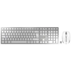 CHERRY JD-9100DE-1 Kabellos, Funk Tastatur, Maus-Set Deutsch, QWERTZ Weiß