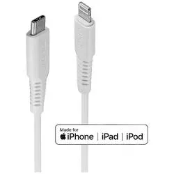 LINDY USB-Kabel USB 2.0 Apple Lightning Stecker, USB-C® Stecker 2.00 m Weiß vergoldete Steckkontakte 31317