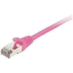 Equip 605582 RJ45 Patchkabel CAT 6 S/FTP 3.00 m Pink vergoldete Steckkontakte 1 St.