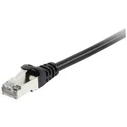 Equip 605599 RJ45 Patchkabel CAT 6 S/FTP 20.00 m Schwarz vergoldete Steckkontakte 1 St.