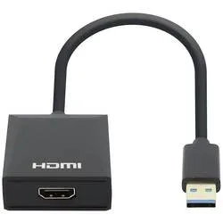 Manhattan USB 3.2 Gen 1 (USB 3.0) Adapter [1x USB 3.2 Gen 1 Stecker A (USB 3.0) - 1x HDMI-Buchse] 153690 15 cm