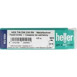 Heller 29300 6 HSS TiN Metall-Spiralbohrer 10teilig 8.5 mm Gesamtlänge 117 mm titanbeschichtet DIN 338 10 St.