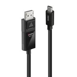 LINDY USB-C®-Displaykabel DisplayPort 1.4 USB-C® Stecker, DisplayPort Stecker 2.00 m Schwarz 43342