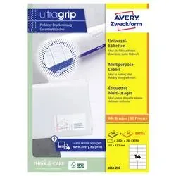 AVERY ZWECKFORM Etiketten 105x42,3mm 3653-200 weiss 3080 Stk./200+20 Blatt