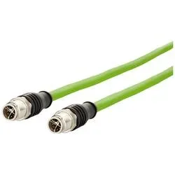 Metz Connect 142M2X11050 M12 Patchkabel CAT 6a S/FTP 5.00 m Grün PUR-Mantel, Säurebeständig, Ozonbeständig,