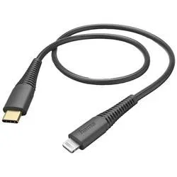 hama 00201602 Ladekabel, USB-C - Lightning, 1,5 m, Schwarz