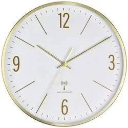 TFA Dostmann 60.3534.53 Funk Wanduhr 30 cm x 4.5 cm x 30 cm Gold
