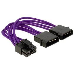 Delock Strom Anschlusskabel 0.15 m Schwarz, Violett