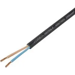 TRU COMPONENTS TC-11594932 Gummischlauchleitung H07RN-F 2 x 6 mm² Schwarz Meterware