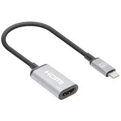 Manhattan USB-C to HDMI Cable, 4K@60Hz, 5 Gbps (USB 3.2 Gen1 aka USB 3.0)