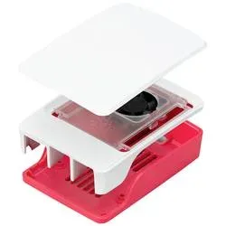 Raspberry Pi® Ladegerät SBC-Gehäuse Geeignet für: Raspberry Pi® 5 B Rot, Weiß