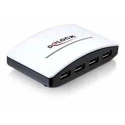 Delock 61762 USB-Hub 4 Port USB-A USB 3.0 5 GBit/s Schwarz, Weiß 61762