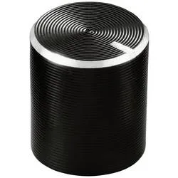 TRU COMPONENTS TC-11613884 Drehknopf mit Knopfmarkierung Schwarz (Ø x H) 10 mm x 11 mm Aluminium, Plastik 1 St.