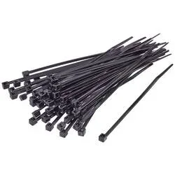 TRU COMPONENTS TC-BT-200-4.8-UVB Kabelbinder 200 mm 4.8 mm Schwarz UV-Witterungsstabil 100 St.