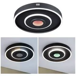 Paulmann 71039 Spaceglow LED-Deckenleuchte LED 22 W Schwarz (matt)