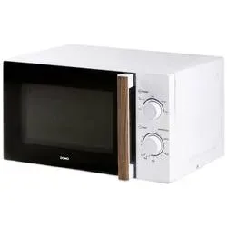 DOMO DO2720 Mikrowelle Weiß, Holz 700 W Timerfunktion
