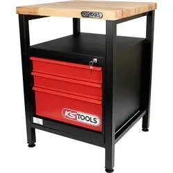 KS Tools 8650010 Werkbank (B x H x T) 600 x 840 x 600 mm Schwarz, Rot