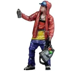 NOCH H0 Graffiti-Sprayer Bemalt, Stehend