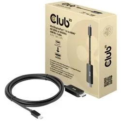 club3D Mini-DisplayPort / HDMI Anschlusskabel Mini DisplayPort Stecker, HDMI-A Stecker 1.80 m Schwarz CAC-1187