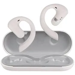 OneOdio OpenRock S Ear Free Headset Bluetooth® Stereo Cream Headset, Ladecase, Ohrbügel, Schweißresistent Sport