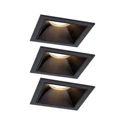 Paulmann 93125 Cole LED-Einbauleuchte 3er Set LED LED fest eingebaut 18 W Schwarz