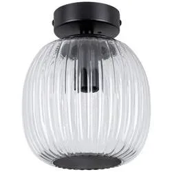 Paulmann 71145 Ruya Deckenleuchte E14 Glas, Schwarz (matt)