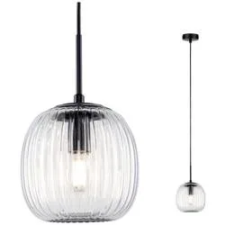 Paulmann Ruya 71147 Pendelleuchte E14 20 W Glas, Schwarz (matt)
