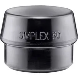 Schonhammerkopf SIMPLEX Kopf-Ø 80mm Gum.schwarz mittelh.HALDER