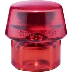 Schonhammerkopf SIMPLEX Kopf-Ø 30mm Plastik rot hart HALDER