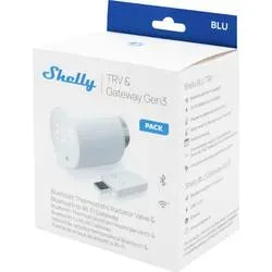 Shelly Shelly BLU TRV Heizkörperthermostat Einzelpackung Gateway, Heizkörperthermostat Bluetooth Low Energy, Wi-Fi