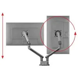 One For All Monitor-Tischhalterung Design Dual black 2 Display(s) 33 cm (13) - 81,3 cm (32) Schwarz Höhenverstellbar,