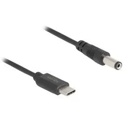 Delock USB-Ladekabel USB-C® Stecker, DC Stecker 5,5 mm 1.00 m Schwarz 85397