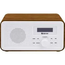 Denver DAB-30DW Dark Wood Tischradio DAB+, UKW Weckfunktion Holz-Braun (seidenmatt)