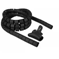 Delock Spiralschlauch Polyethylen Schwarz (Ø x L) 30 mm x 2.5 m 1 St. 18838