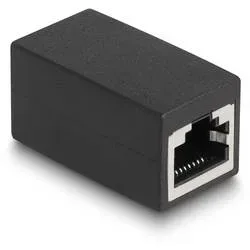 Delock RJ45 Netzwerk Adapter Kabel [1x RJ45-Buchse - 1x RJ45-Buchse] Schwarz