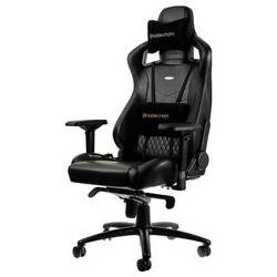 Noblechairs noblechairs EPIC Echtleder Gaming Stuhl - schwarz Gaming-Stuhl Schwarz