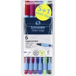 Schneider Kugelschreiber Slider Mehrfarbig 0.7 mm 6 Stück