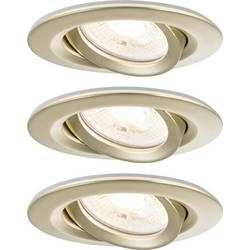 Paulmann 92408 Nova Coin LED-Einbauleuchte 3er Set LED GU10 6 W Gold (matt)
