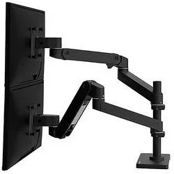 Ergotron Monitor-Tischhalterung 45-690-292 2 Display(s) 68,6 cm (27) Schwarz Höhenverstellbar, Neigbar