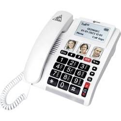 Geemarc CL9000 Schnurloses Seniorentelefon Foto-Tasten, Freisprechen, für Hörgeräte kompatibel, inkl. Notrufsender,