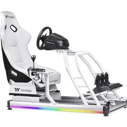Thermaltake GR500 Snow Racing Simulator Cockpit Rennsitz Weiß