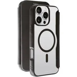 Vivanco MAG PREMIUM Booklet Apple iPhone 16 Pro Max Schwarz Induktives Laden, Sanddicht, Spritzwasserfest, Staubdicht,