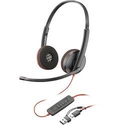 HP Poly Blackwire C3220 Over Ear Headset kabelgebunden Stereo Schwarz Headset, Lautstärkeregelung,