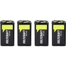 VOLTCRAFT 9 V Block-Akku NiMH 270 mAh 8.4 V Ready to use 4 St.