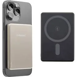 INTENSO Powerbank MW5000 5000 mAh 7344021 Magnetic Wireless champagne