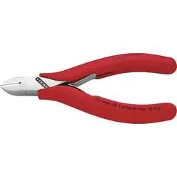Elektronikseitenschneider DIN ISO9654 L115mm rund m.Facette pol.m.Öffnung Knipex